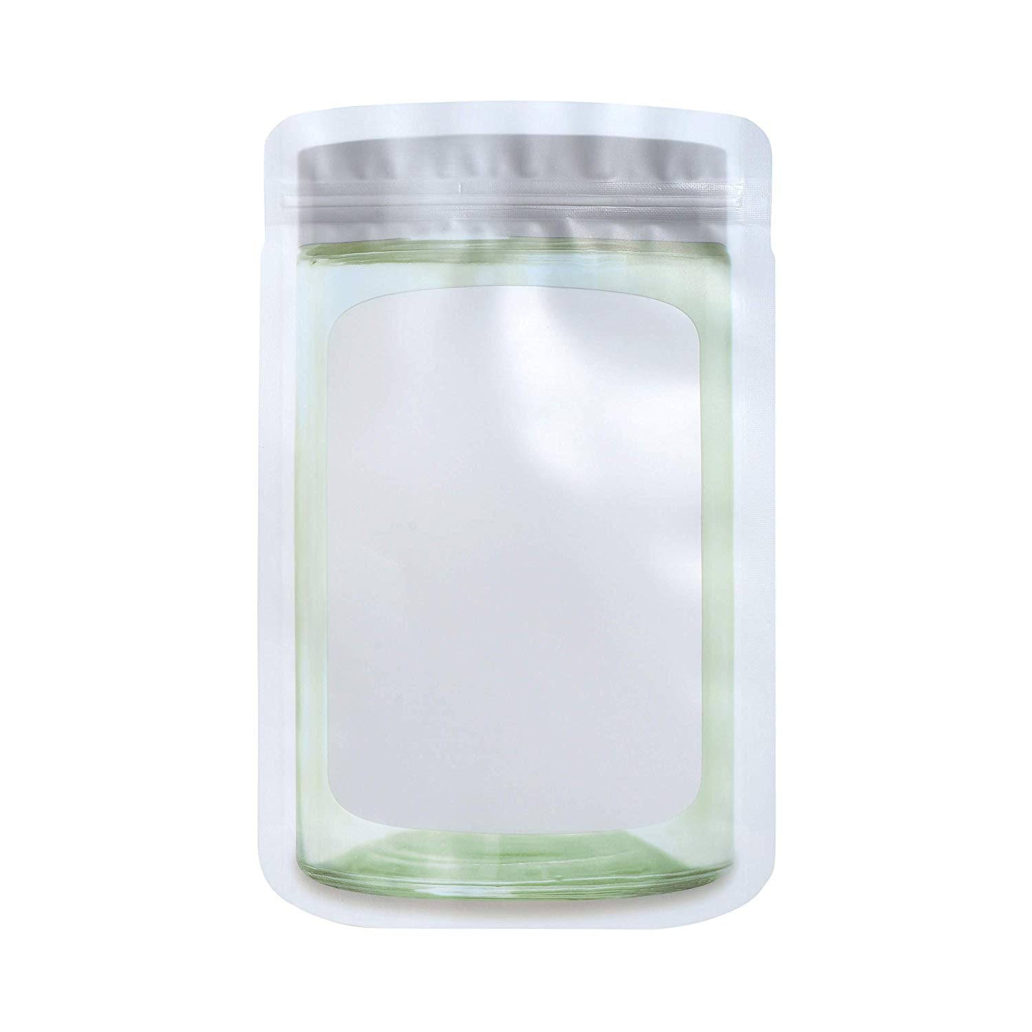 Jar Shape Airtight Bag Silver 5"X7.5" 10 Packs